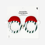 Candy striped party glasses from Flying Tiger Copenhagen with colorful, fun striped design perfect for celebrations.