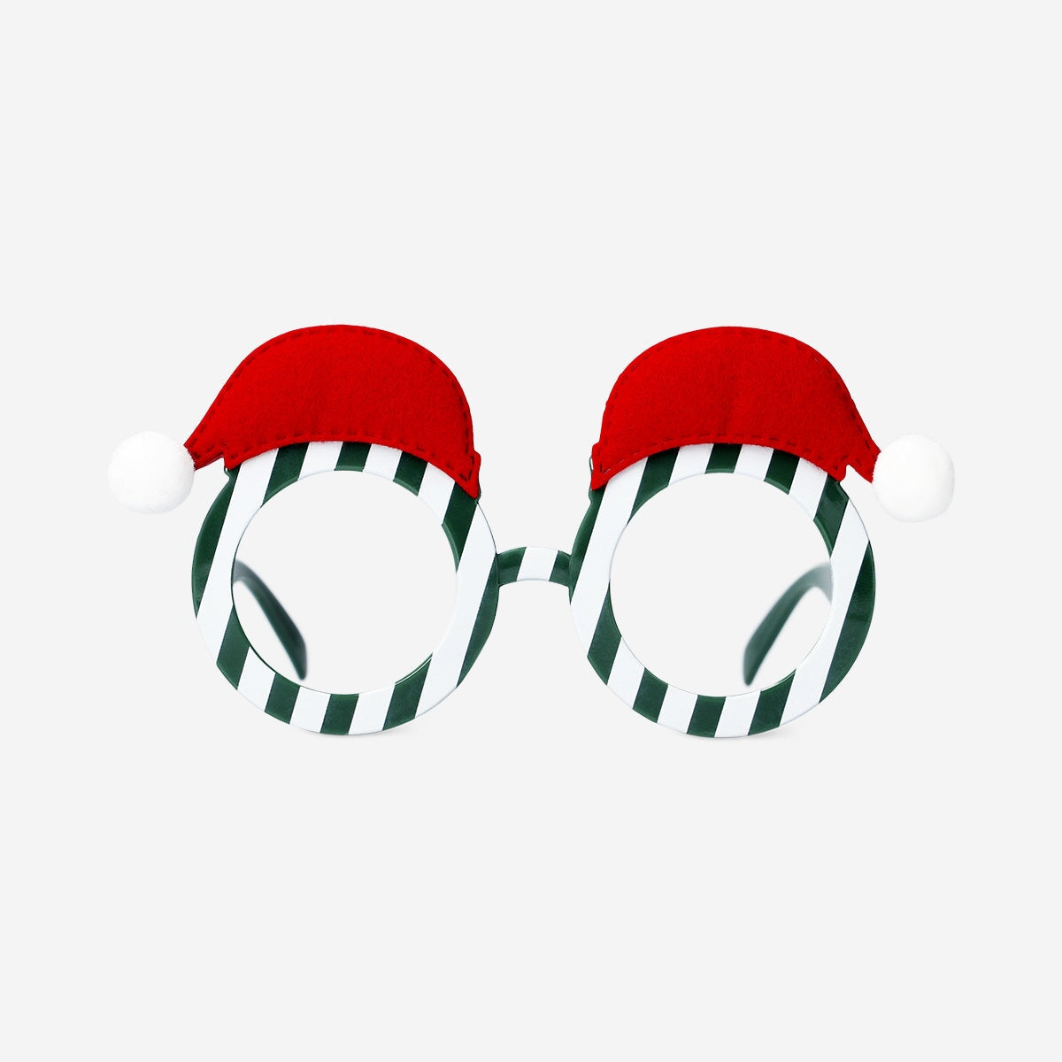 Candy striped Flying Tiger Copenhagen party glasses with colorful stripes, perfect for festive celebrations and fun events.