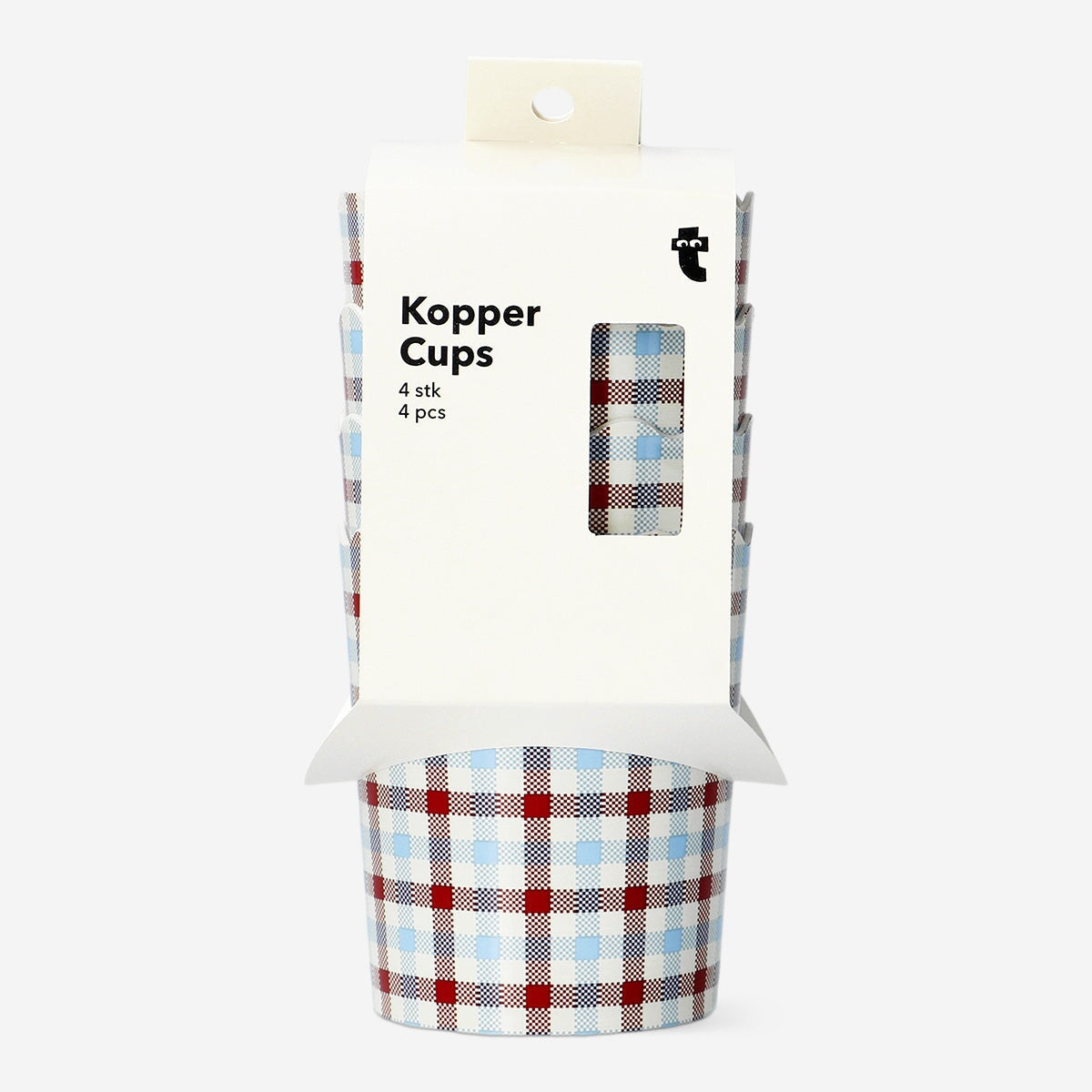 Checkered picnic cups - 4 pcs Party Flying Tiger Copenhagen 