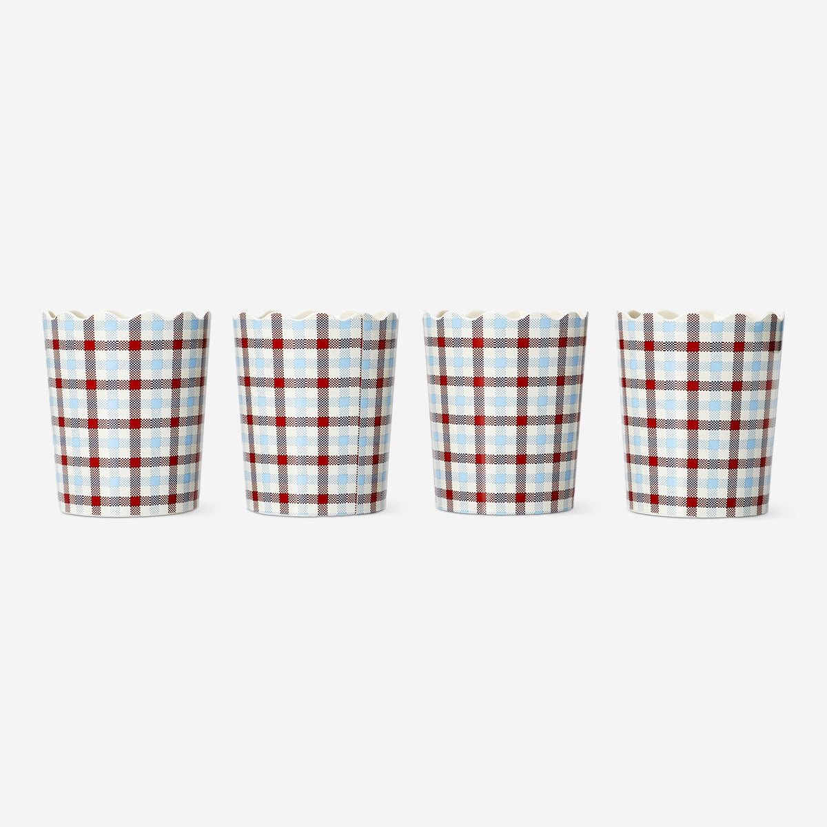 Checkered picnic cups - 4 pcs Party Flying Tiger Copenhagen 