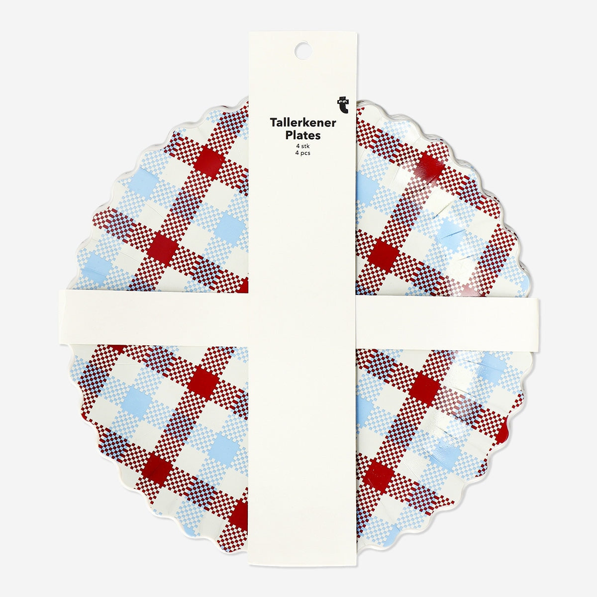 Checkered picnic plates - 4 pcs Party Flying Tiger Copenhagen 