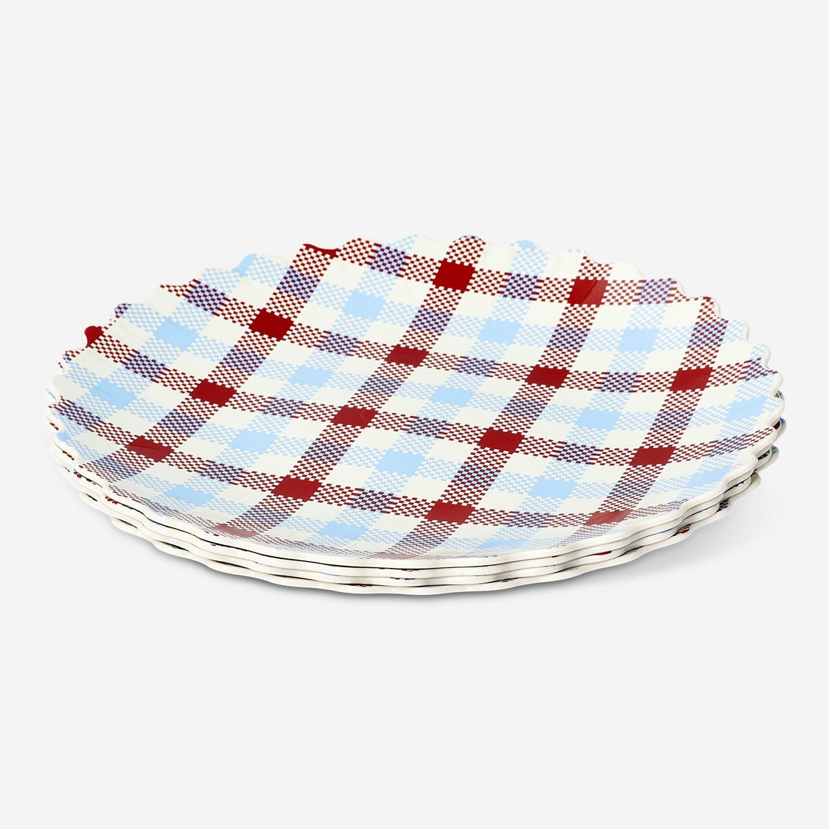 Checkered picnic plates - 4 pcs Party Flying Tiger Copenhagen 