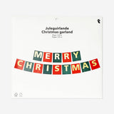 Decorative Christmas paper garland for parties featuring colorful paper flags, branded by Flying Tiger Copenhagen.