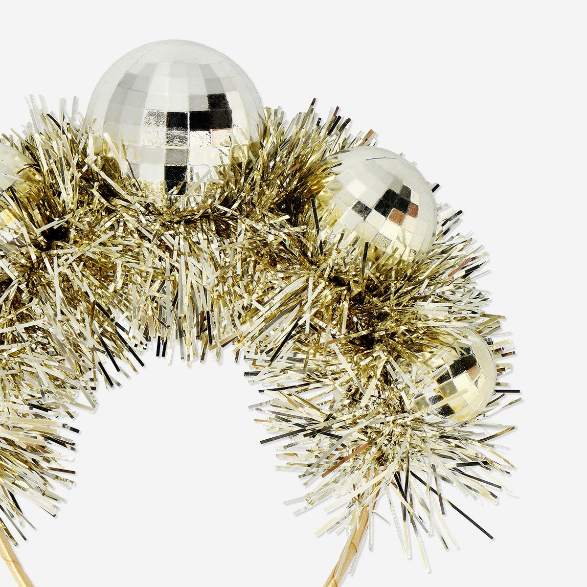 Adult disco ball hairband for parties, featuring shiny, reflective disco ball design by Flying Tiger Copenhagen.
