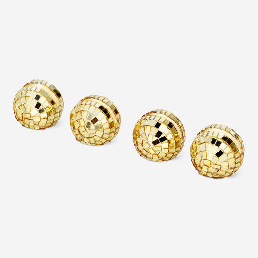 Porte-cartes de table en forme de boule disco - 4 pcs