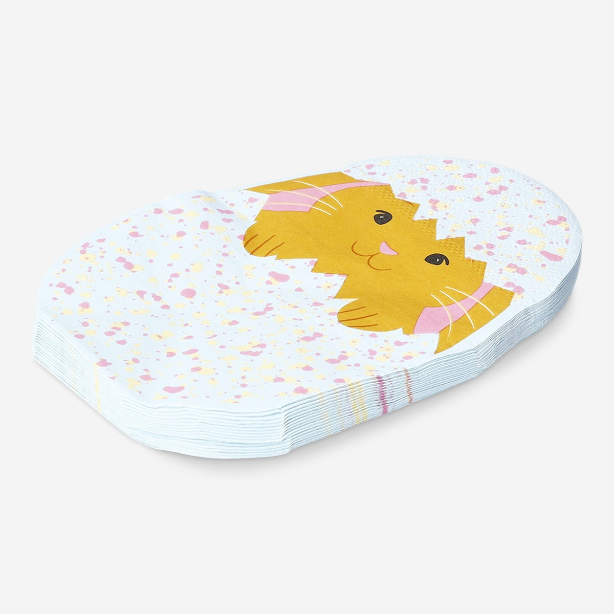 Easter egg with bunny napkins, 16-piece party set by Flying Tiger Copenhagen, featuring colorful Easter-themed paper napkins.