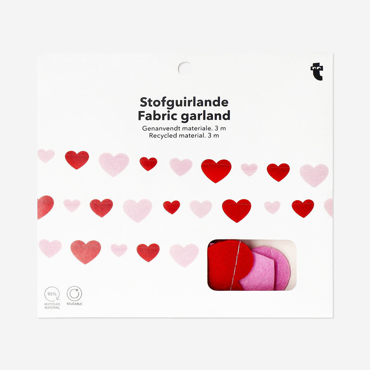 Tyggirlang med filthjärtan - 300 cm