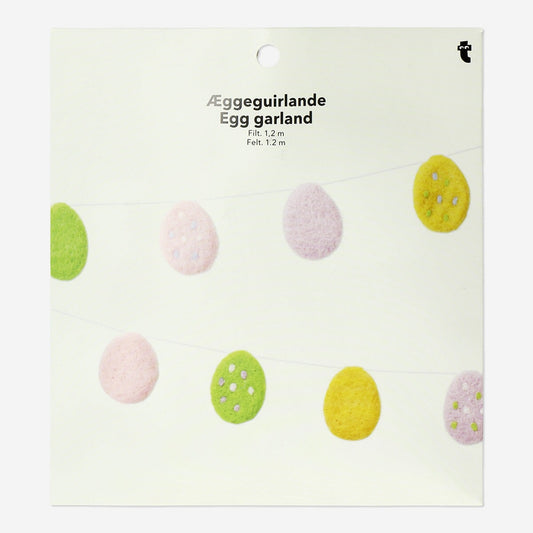Felt garland with Easter eggs - 120 cm