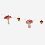 Colorful felt mushrooms garland from Flying Tiger Copenhagen, 200 cm long, perfect for party decor with vibrant mushroom shapes.