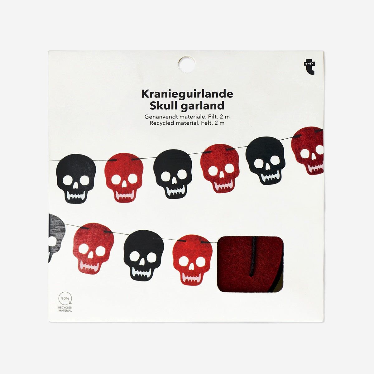 Felt skull garland - 200 cm Party Flying Tiger Copenhagen 