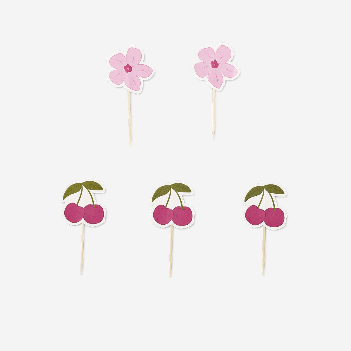 Floral cupcake decoration set - 15 pcs Party Flying Tiger Copenhagen 