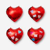 Set of three Flying Tiger Copenhagen foil party balloons with colorful stickers for celebration decorations.