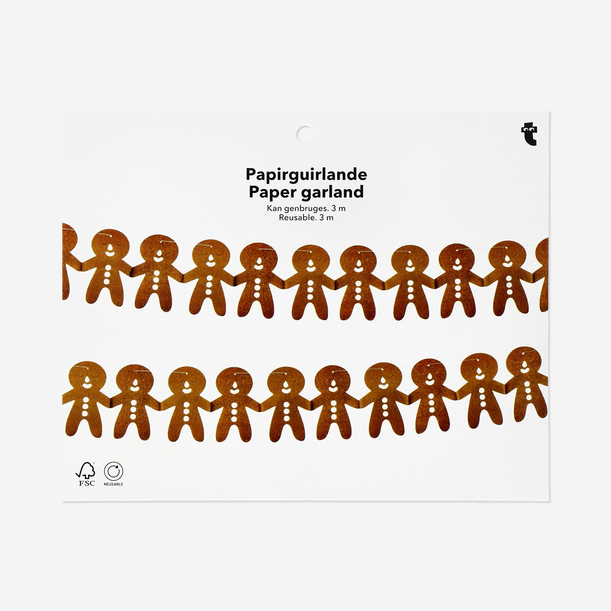 Gingerbread man paper garland - 300 cm Party Flying Tiger Copenhagen 