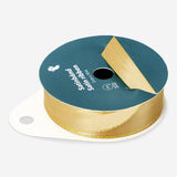 Gold satin ribbon from Flying Tiger Copenhagen, 10 meters long, ideal for party decorations and gift wrapping.