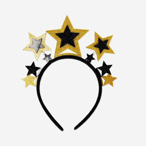 Flying Tiger Copenhagen star-themed party hairband with colorful star decorations on a flexible band.