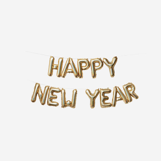 Happy New Year foil balloon garland