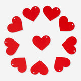 Set of 10 Flying Tiger Copenhagen heart-shaped gift tags for party decorations and gift wrapping.