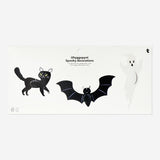 Three honeycomb Halloween decorations from Flying Tiger Copenhagen, colorful paper party ornaments for Halloween celebrations.