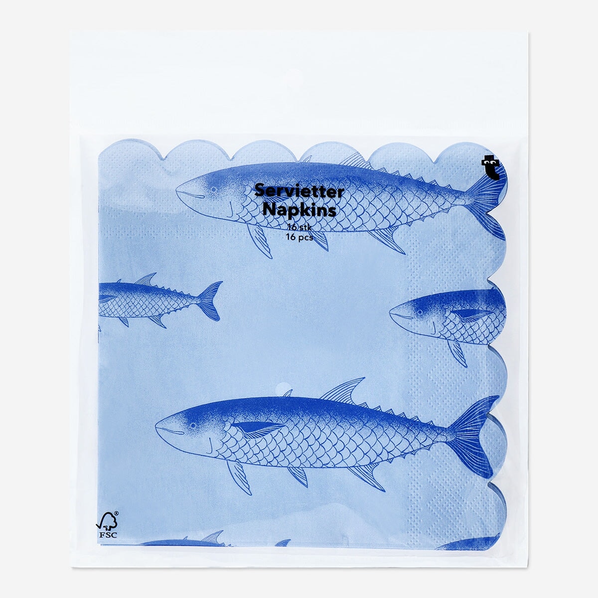 Maritime napkins with fish - 16 pcs Party Flying Tiger Copenhagen 