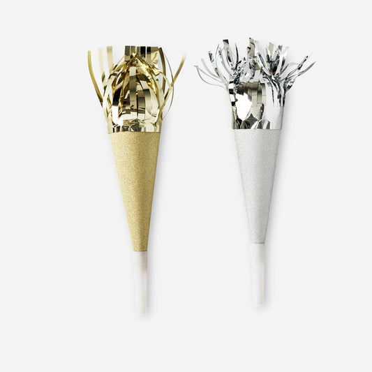 Metallic gekleurde partyblazers - 6 stuks