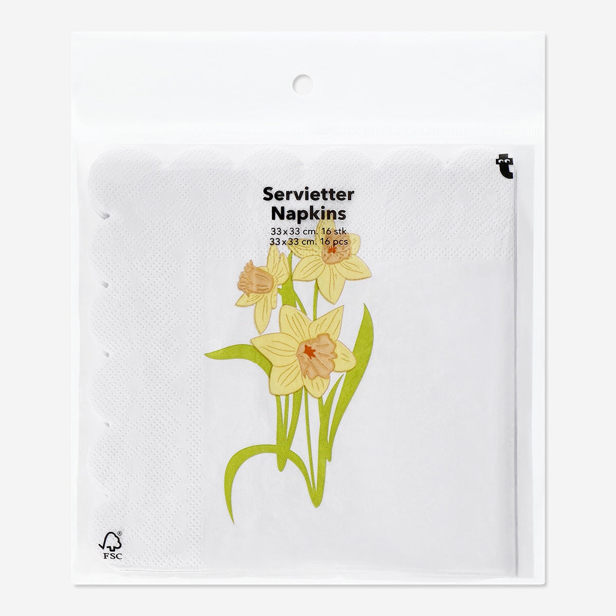 Napking with daffodils - 16 pcs Party Flying Tiger Copenhagen 