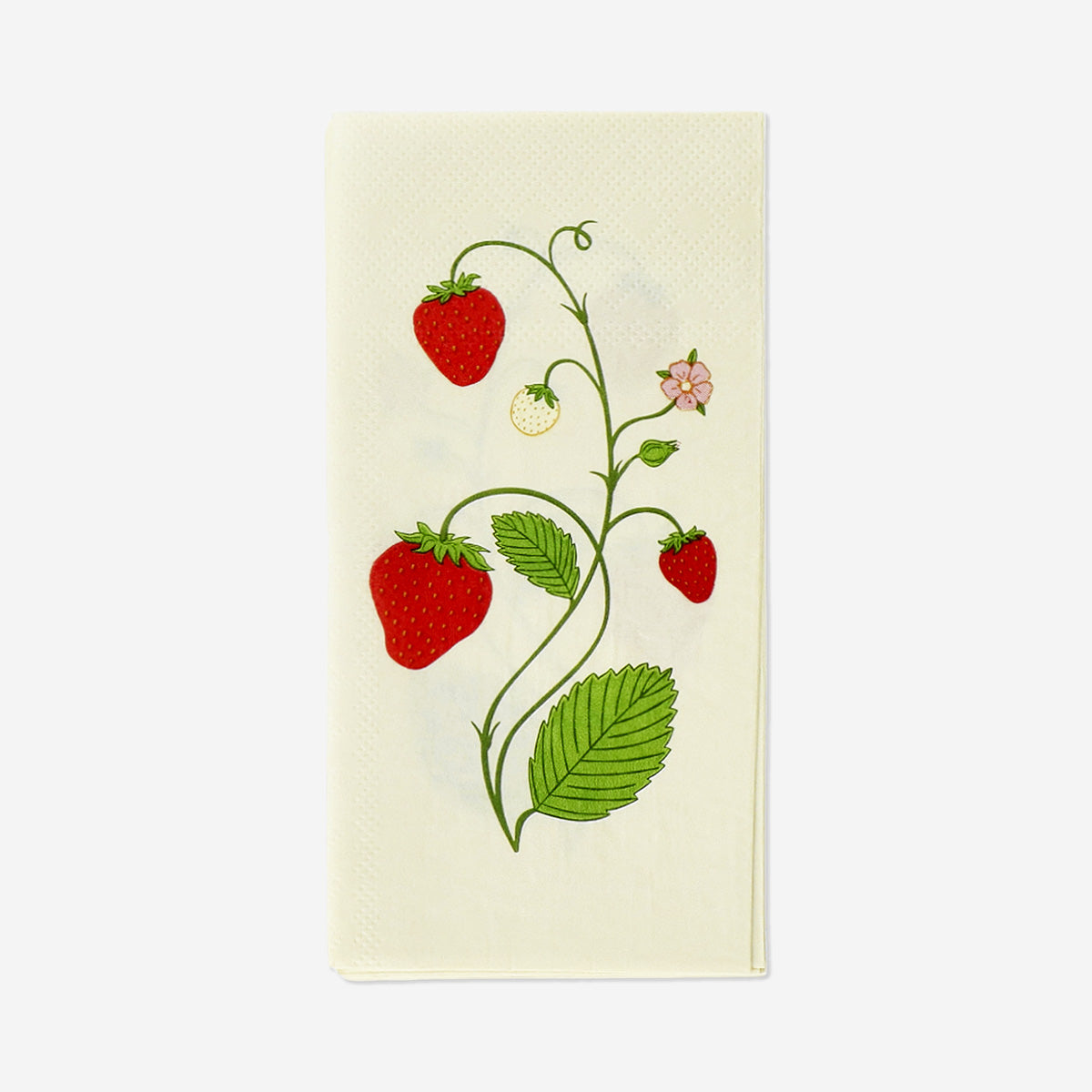Napkins with strawberry print - 16 pcs