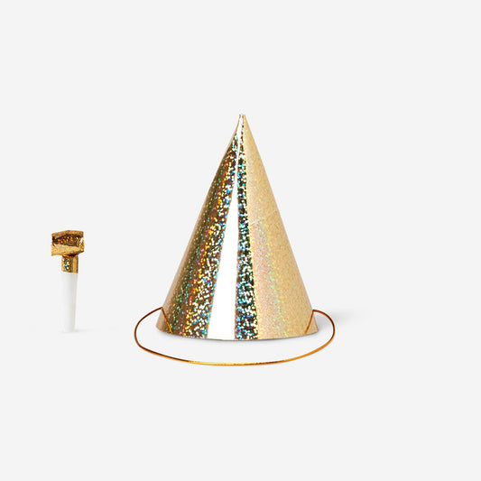 Nieuwjaarshoed en feestblaasset voor 4 personen