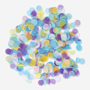 Colorful paper confetti for parties from Flying Tiger Copenhagen, scattered on a surface for celebration.