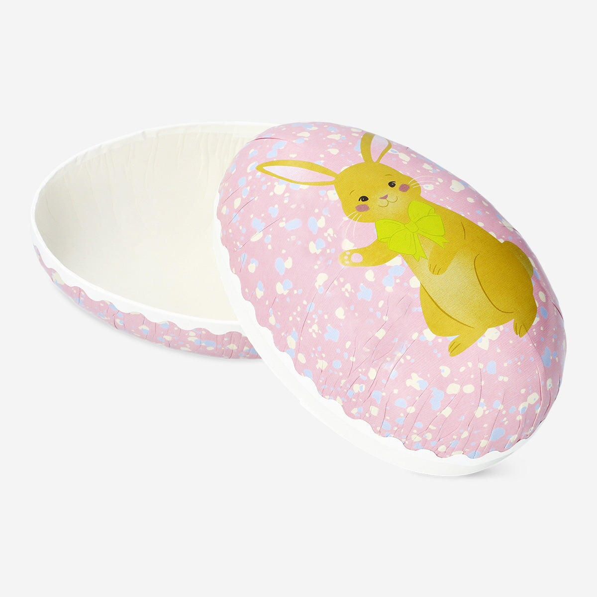 Decorative 18 cm paper Easter egg for parties, designed by Flying Tiger Copenhagen, featuring vibrant colors and festive details.