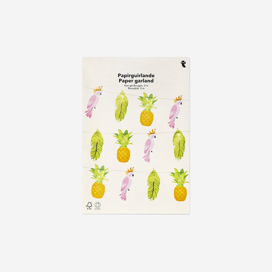 Ghirlanda di carta a tema tropicale - 300 cm