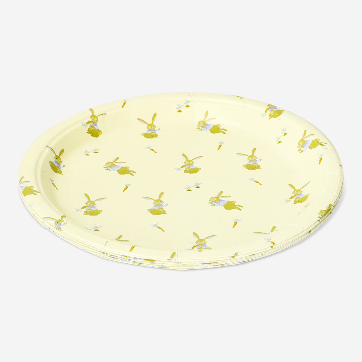 Set of 8 Flying Tiger Copenhagen party paper plates with colorful designs for celebrations.