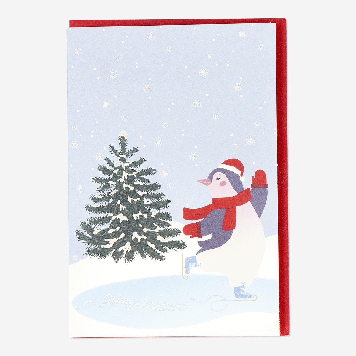 Biglietto Di Natale Con Pinguini Illustrazione di Stock - Illustrazione Biglietto Di Natale Con Pinguini Illustrazione di Stock - Illustrazione