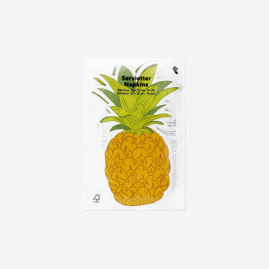 Servetter med ananas - 16 st