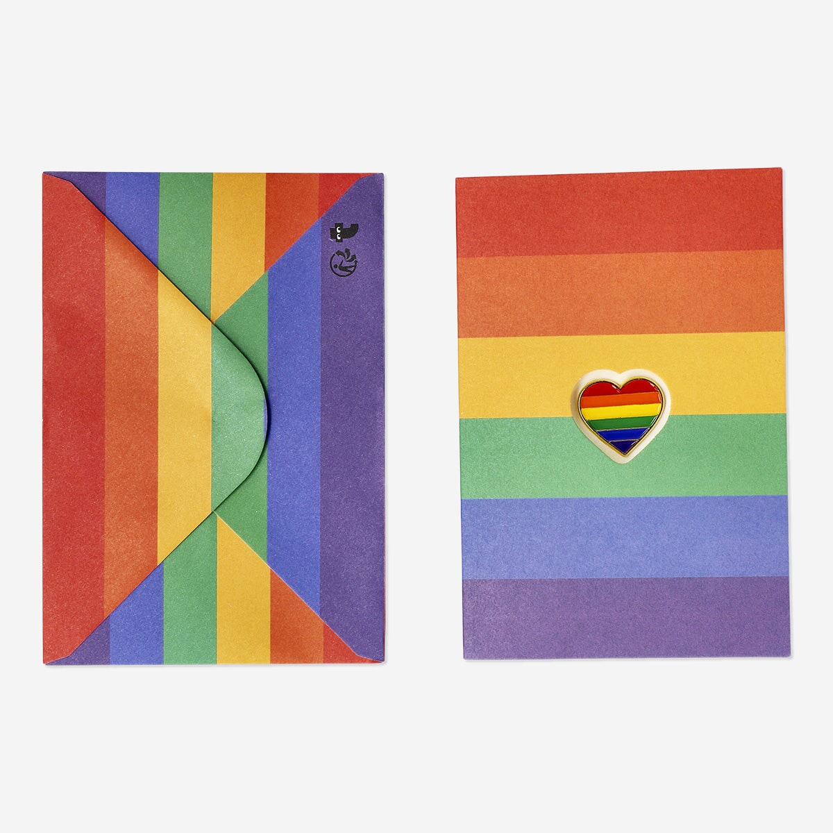 Pride card with heart and envelope Party Flying Tiger Copenhagen 