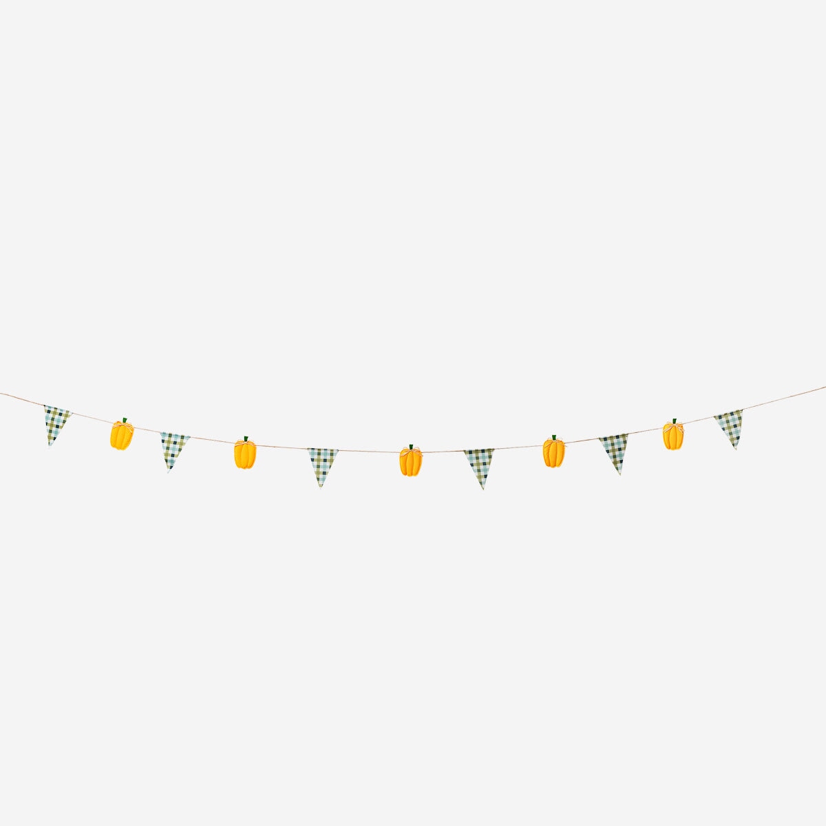 Pumpkin garland with checks - 300 cm Party Flying Tiger Copenhagen 