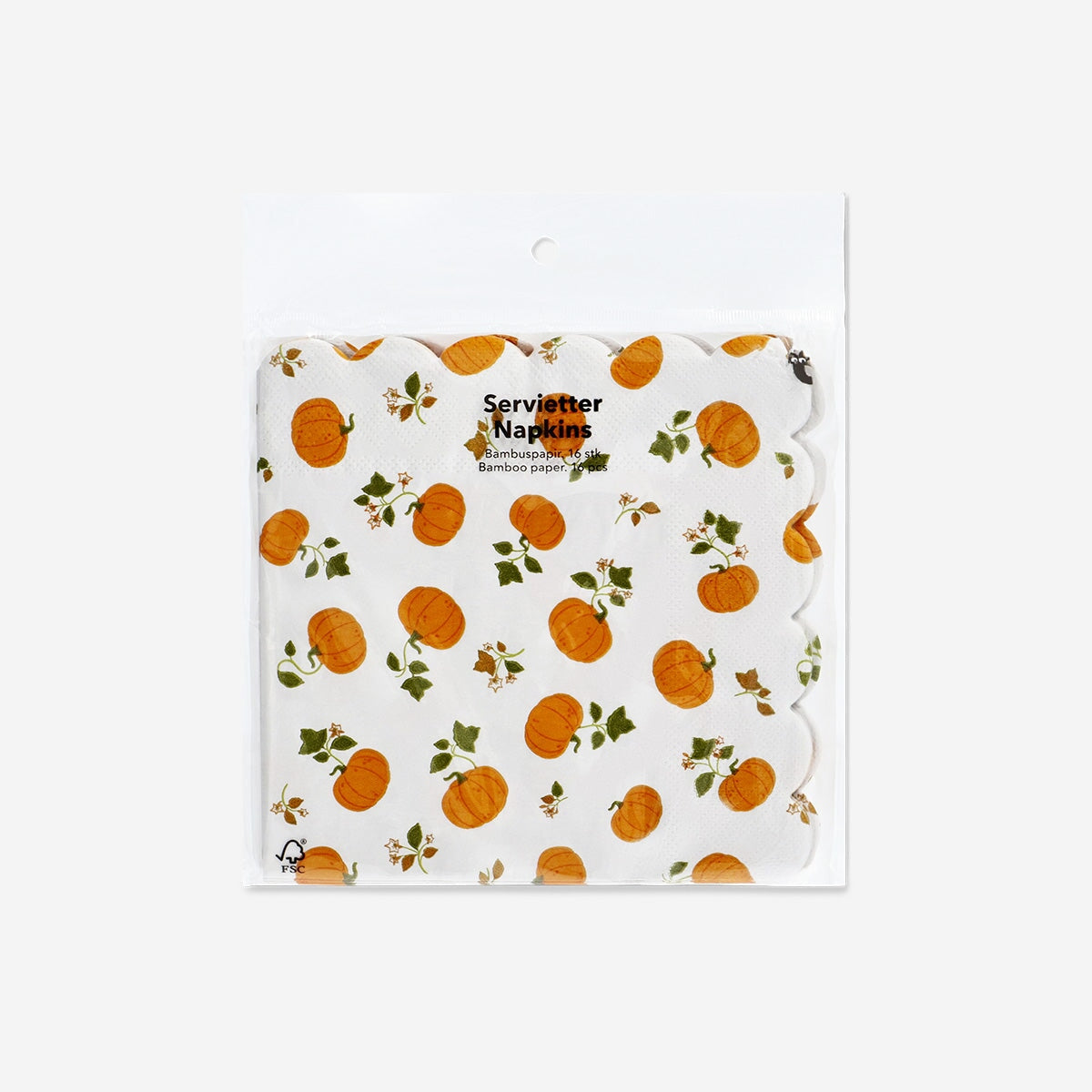 Pumpkin napkins with scalloped edges - 16 pcs party Flying Tiger Copenhagen 