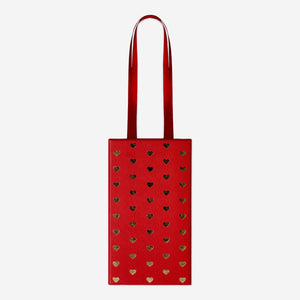 Red party gift box with handles from Flying Tiger Copenhagen, ideal for gift wrapping and party favors.