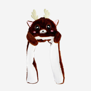 Reindeer party hat with moving hands from Flying Tiger Copenhagen, featuring a festive design and playful animated hands.