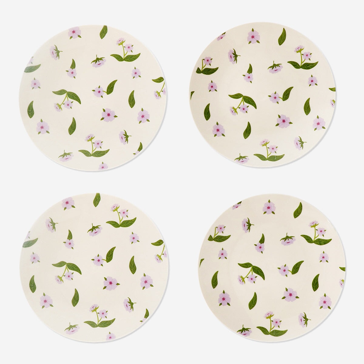 Reusable plates with cherry blossoms - 4 pcs Party Flying Tiger Copenhagen 