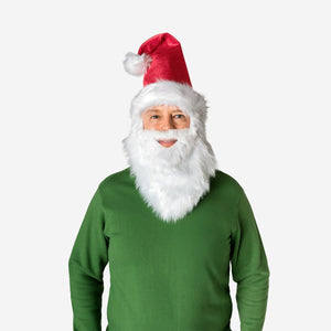 Adult Santa hat with beard for parties, festive costume accessory by Flying Tiger Copenhagen, cozy red and white design