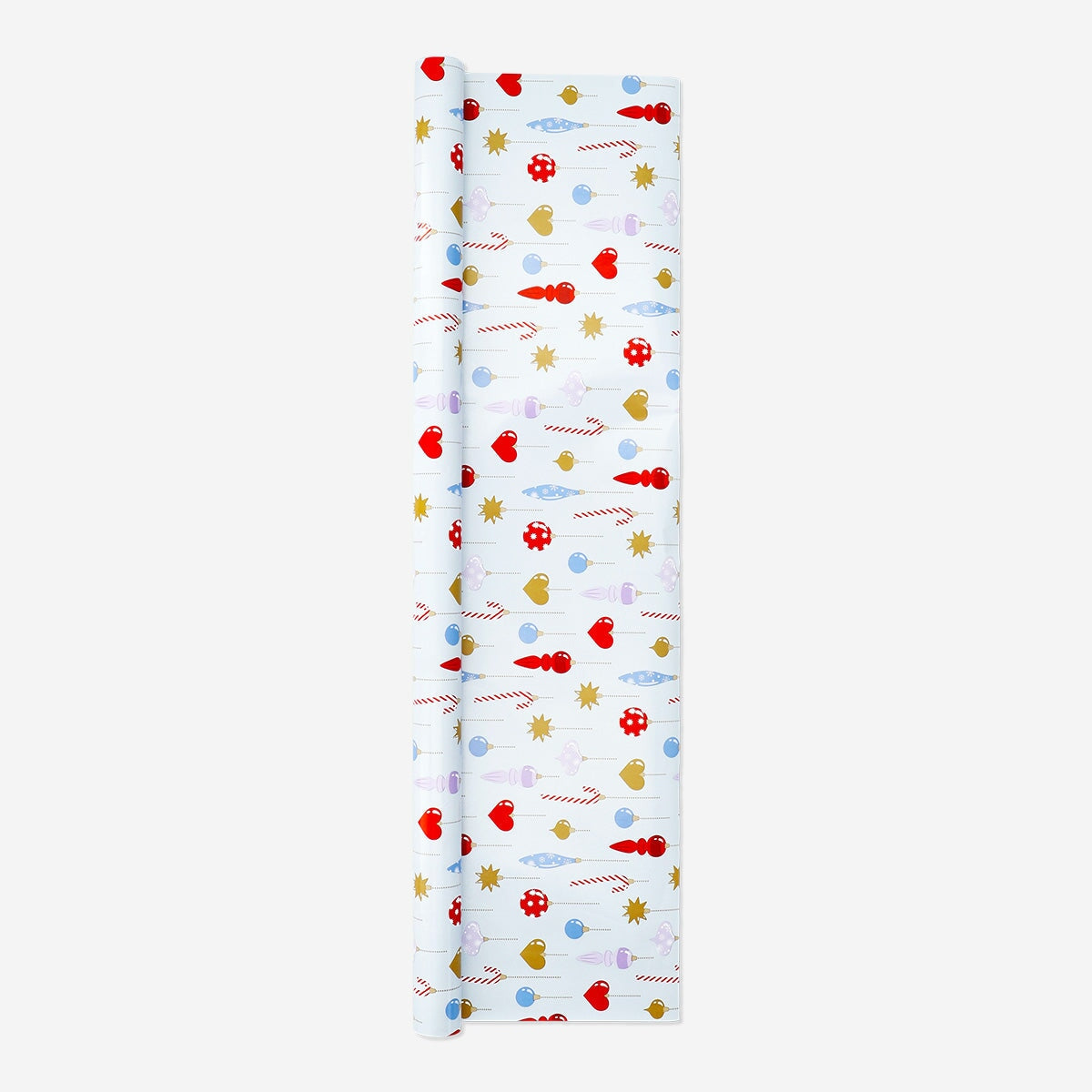 Set of three Flying Tiger Copenhagen Christmas-themed wrapping papers with festive motifs, ideal for holiday gift wrapping.