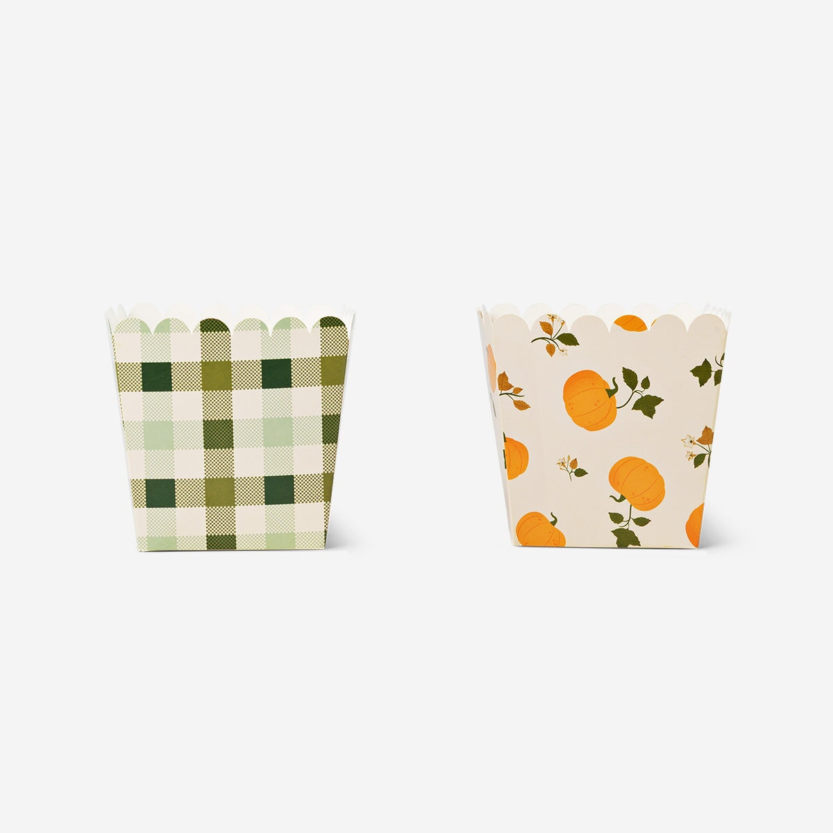 Snack boxes with pumpkin and check print - 4 pcs Party Flying Tiger Copenhagen 