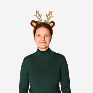 Soft reindeer antlers hairband for adults, Flying Tiger Copenhagen party accessory with plush antler details.