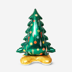Flying Tiger Copenhagen standing Christmas tree foil balloon, 29 cm, festive party decoration for holiday celebrations.