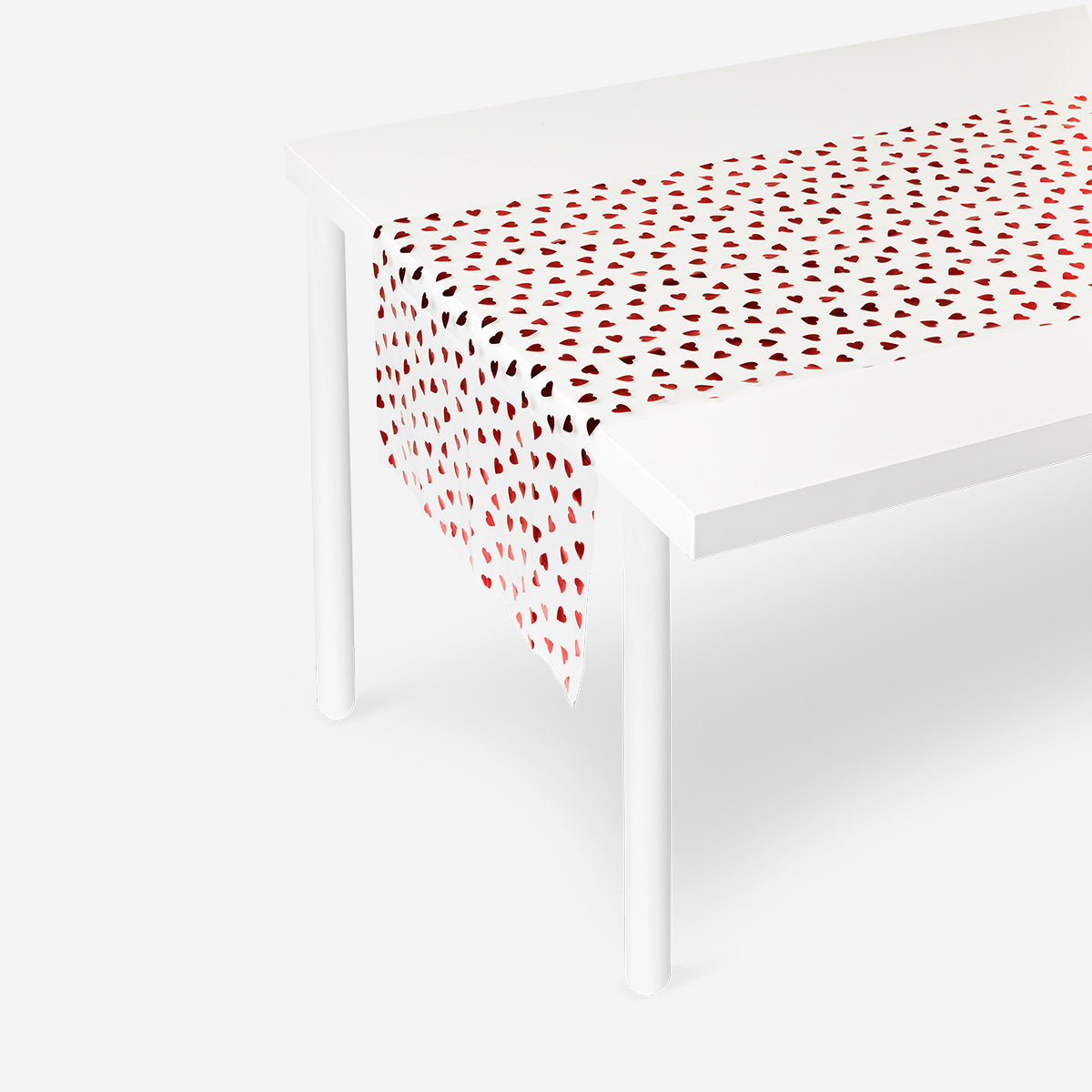 Table runner with hearts - 40x200 cm