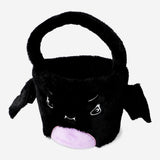 Flying Tiger Copenhagen trick-or-treat bat-shaped bucket for Halloween parties, featuring a spooky bat design in black and orange.