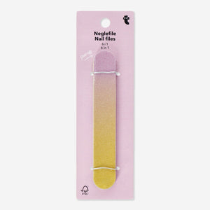 Flying Tiger Copenhagen 6-in-1 nail file for personal care, featuring multiple filing and shaping surfaces in a compact design.
