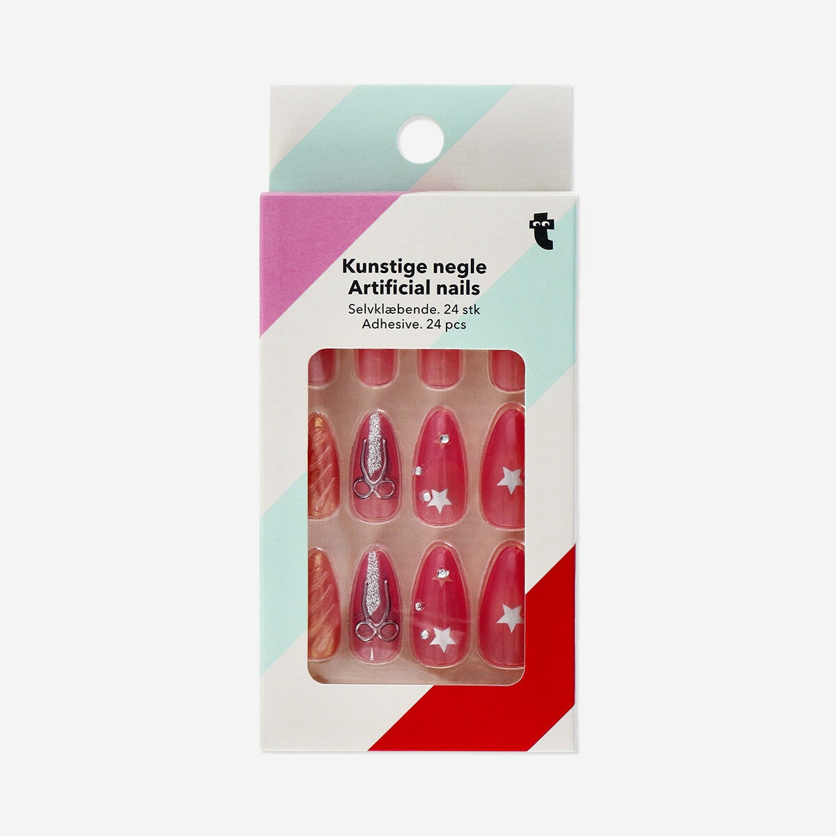 Articifial nails set - 3D bows Personal care Flying Tiger Copenhagen 