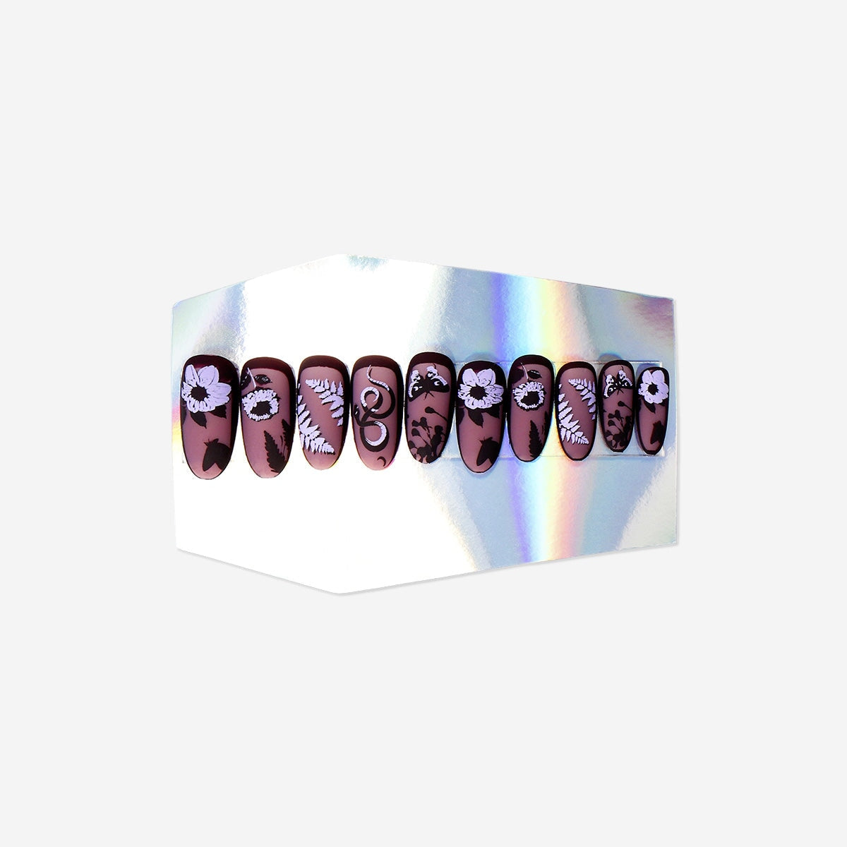 Artificial nails set - Purple coffin design personal_care Flying Tiger Copenhagen 