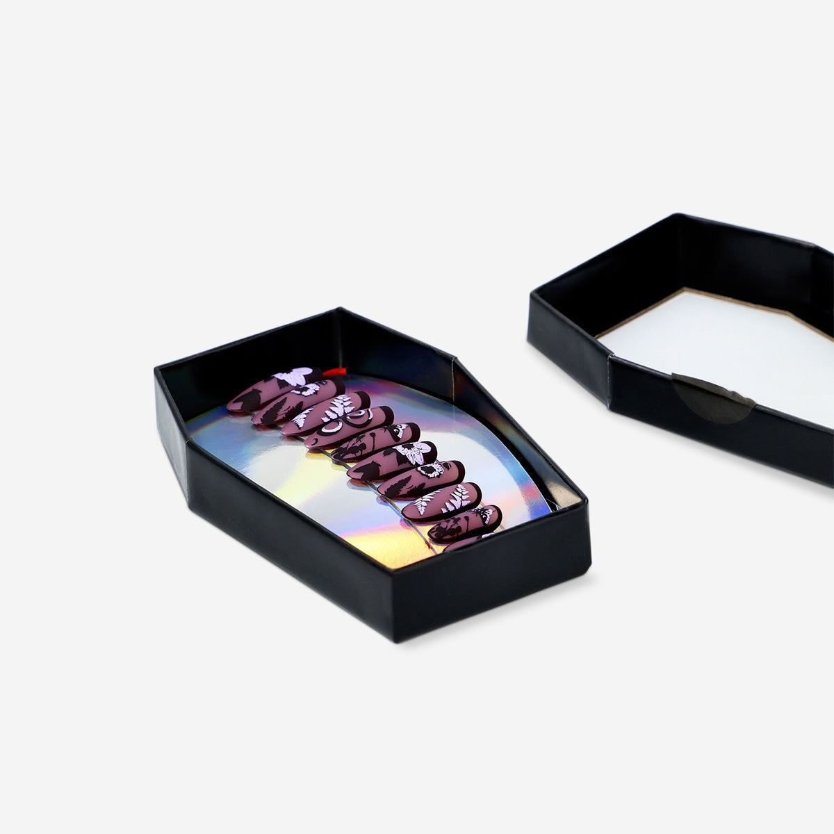 Artificial nails set - Purple coffin design personal_care Flying Tiger Copenhagen 